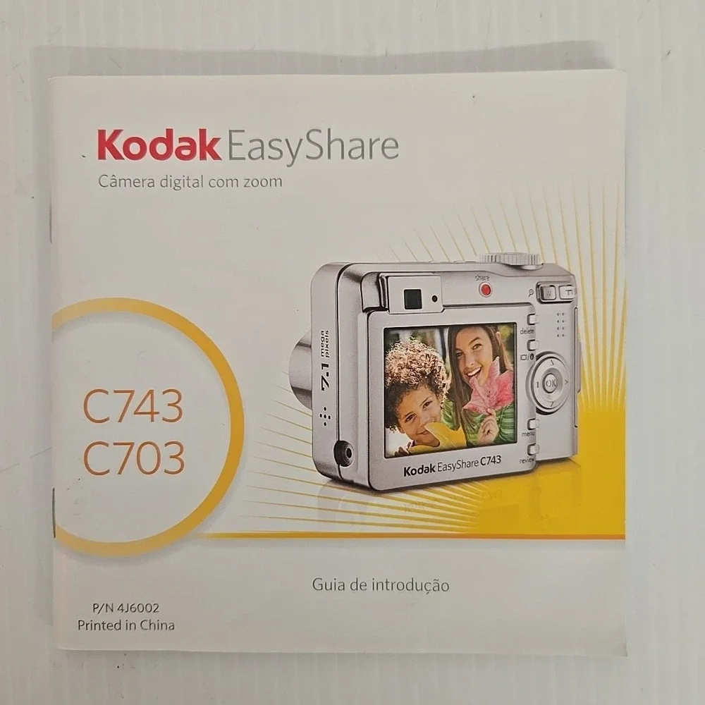 Kodak Easy Share Zoom Digital Camera User Guide - Manual - for C743-C703